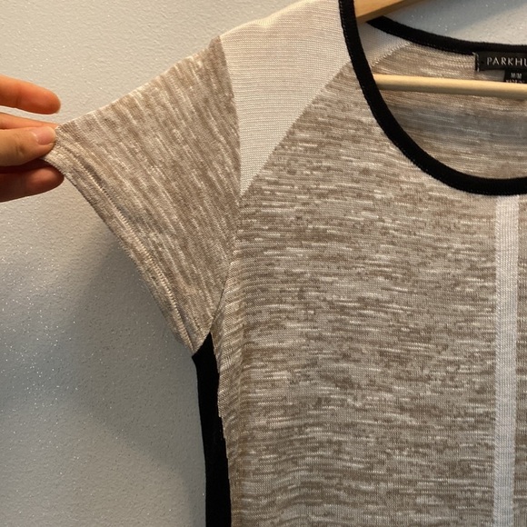 25. Parkhurst | M | Neutral colour block short sleeve dress - Picture 5 of 6